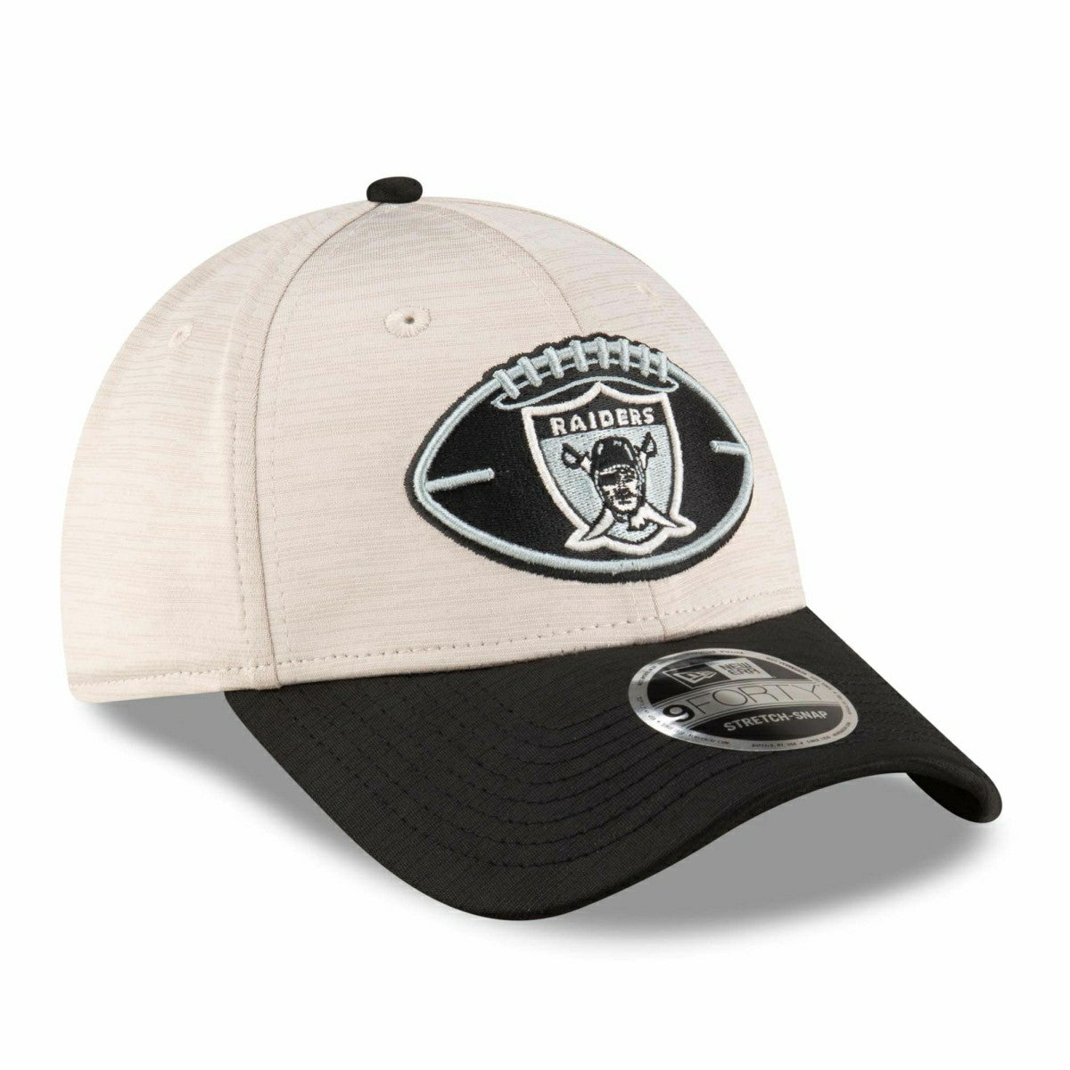 Oakland Raiders Historic 2024 NFL Sideline New Era Stretch-Snap 9FORTY Cap - Taass outlet