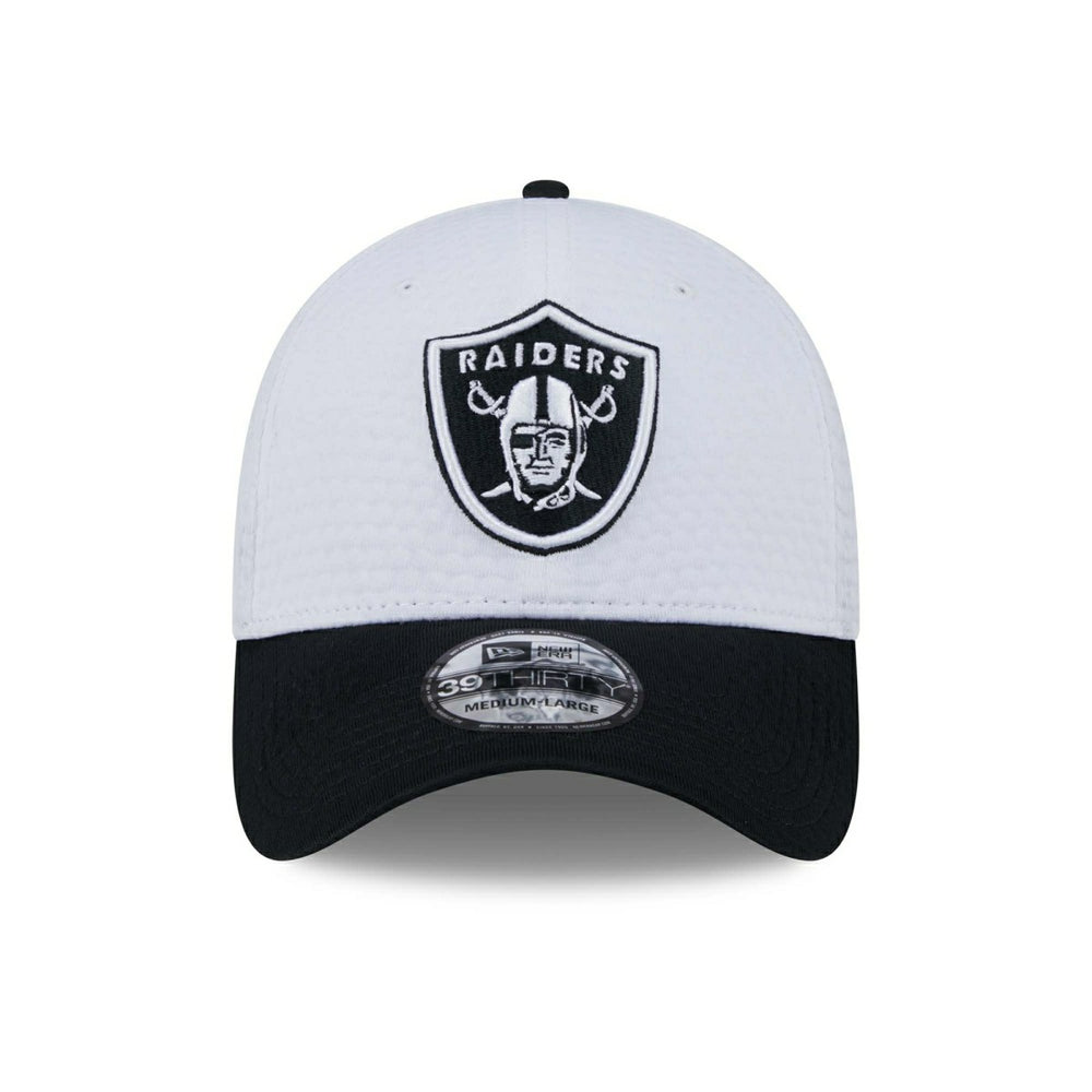 Las Vegas Raiders 2024 NFL Training Camp New Era 39THIRTY Flex Cap White - Taass US