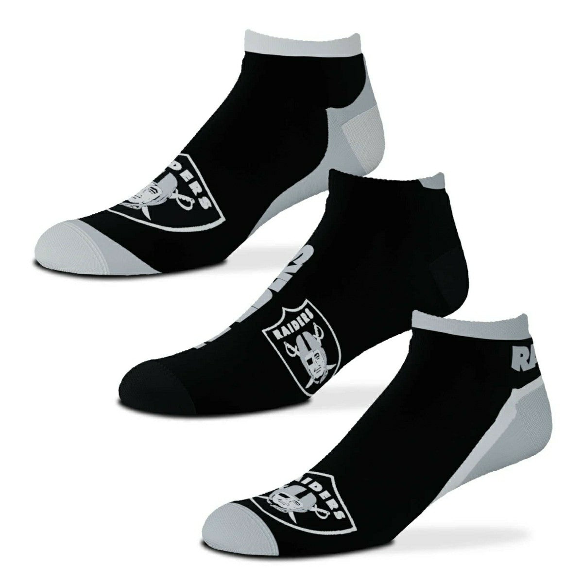 Las Vegas Raiders No Show NFL Socks 3-Pack - Taass on sale