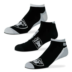 Las Vegas Raiders No Show NFL Socks 3-Pack - Taass on sale
