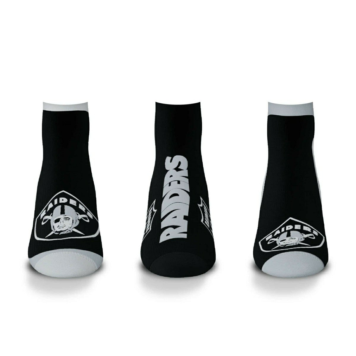 Las Vegas Raiders No Show NFL Socks 3-Pack - Taass on sale
