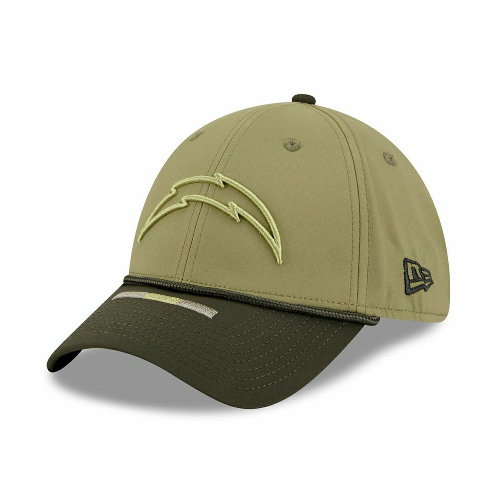 Los Angeles Chargers 2025 NFL Salute to Service 39THIRTY Flex Cap Olive - Taass US