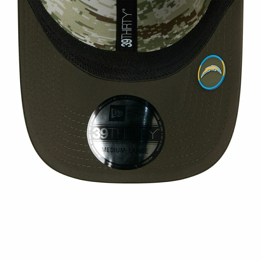 Los Angeles Chargers 2025 NFL Salute to Service 39THIRTY Flex Cap Olive - Taass US