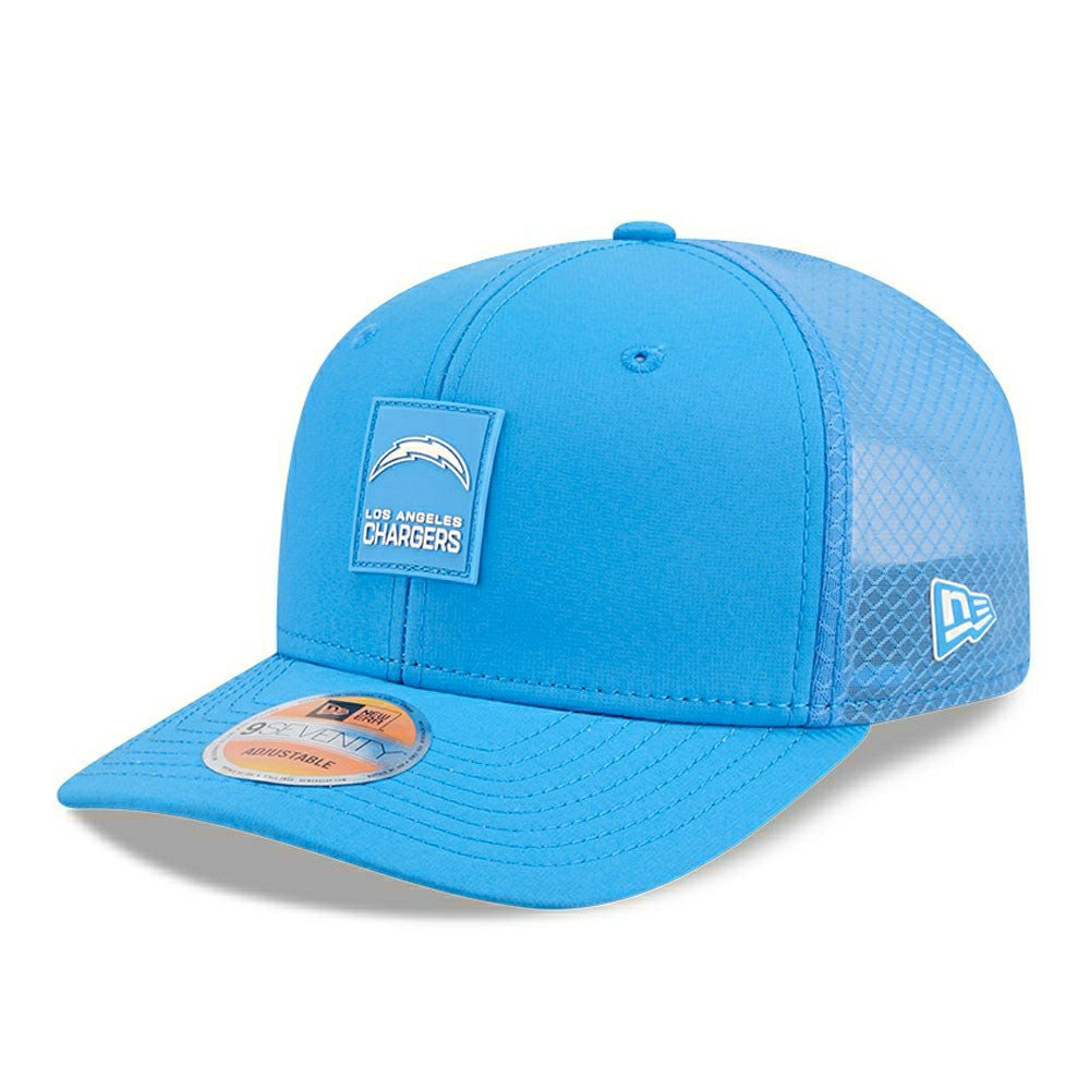 Los Angeles Chargers 2025 NFL On-Field Sideline 9SEVENTY Trucker Snapback Cap Blue - Taass US
