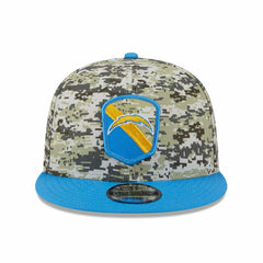 Los Angeles Chargers Camo 2023 NFL Salute to Service New Era 9FIFTY Snapback Cap - Taass US
