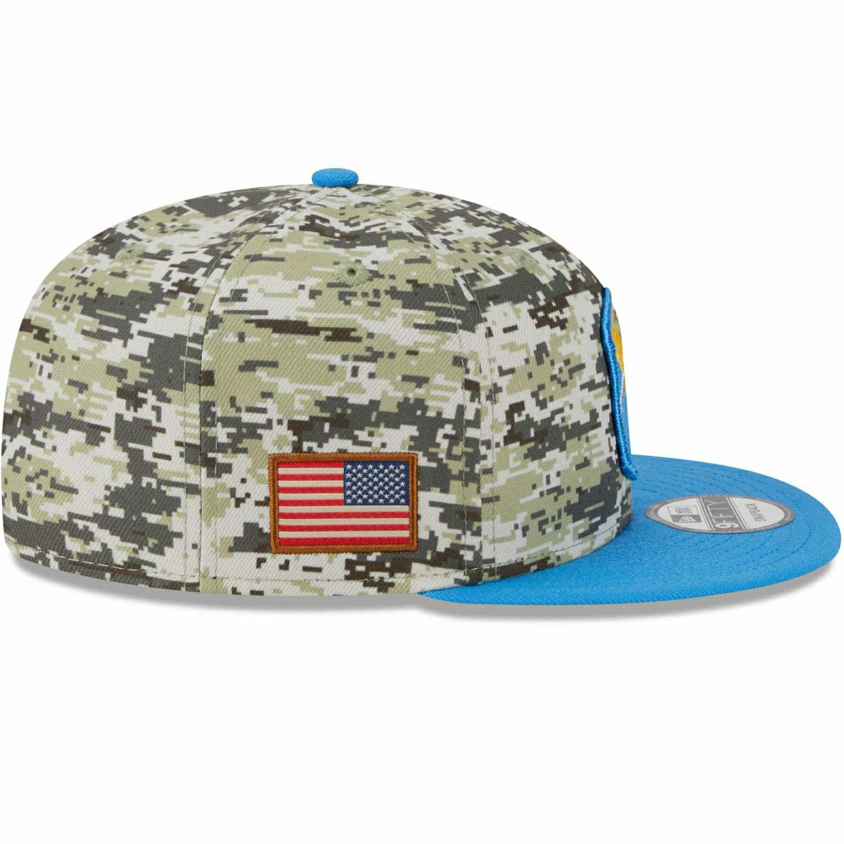 Los Angeles Chargers Camo 2023 NFL Salute to Service New Era 9FIFTY Snapback Cap - Taass US