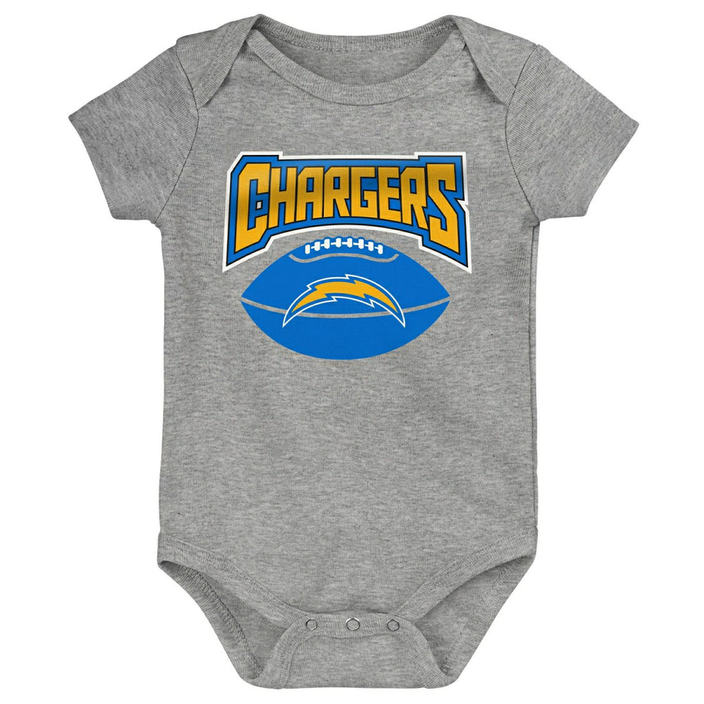 Los Angeles Chargers Game On Creeper NFL Infant Bodysuit Set (3-Piece) - Taass sale