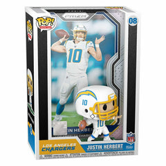 Funko POP! Trading Cards #08 Justin Herbert Los Angeles Chargers Prizm NFL Figure - Taass Online