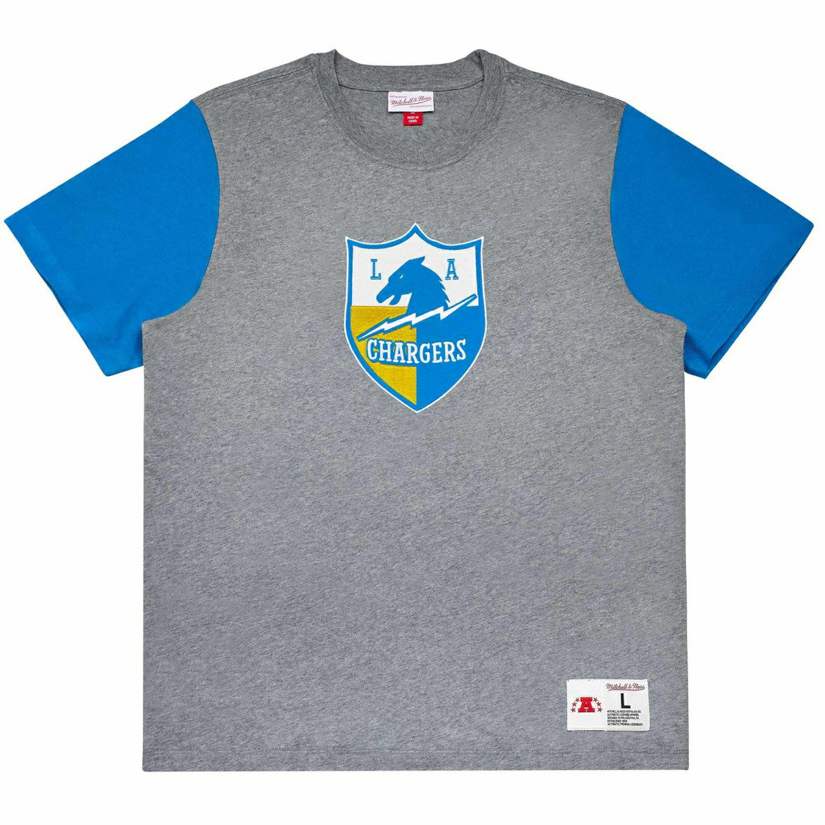 Los Angeles Chargers Mitchell & Ness Color Blocked NFL Throwback T-Shirt - Taass discount