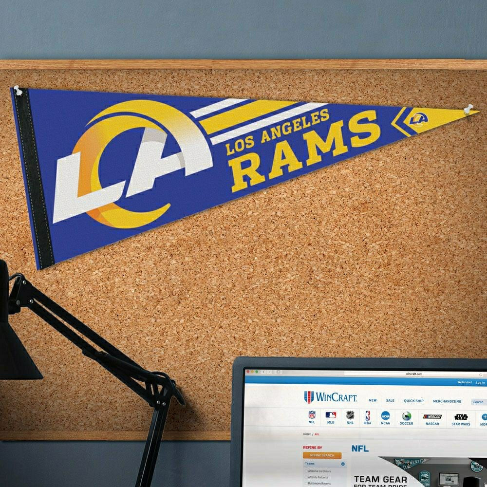 Los Angeles Rams Big Logo NFL Pennant - Taass on sale