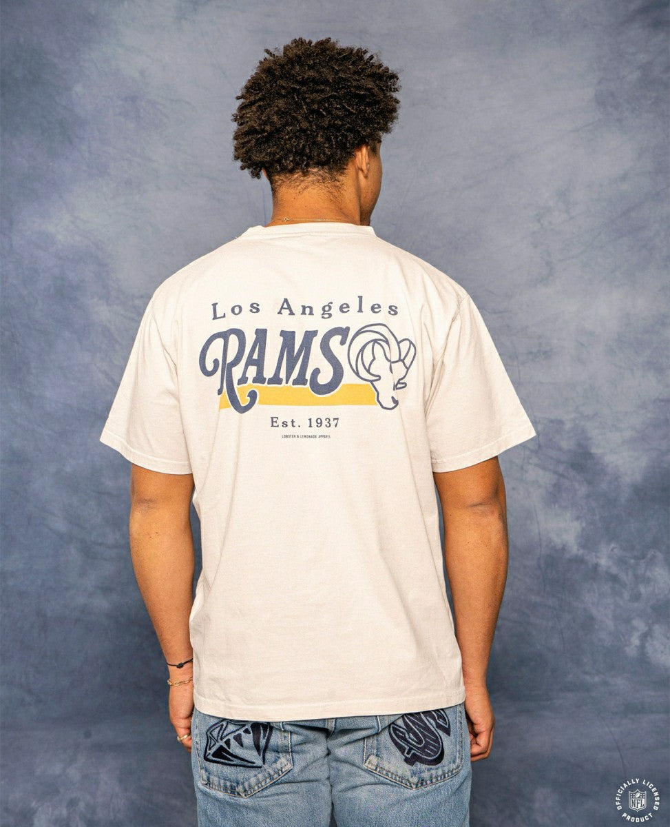 Los Angeles Rams L&L '89 Classics NFL T-Shirt Light Gray - Taass discount