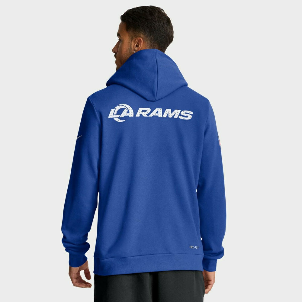 Los Angeles Rams 2025 NFL Sideline Standard Issue Hoodie Blue - Taass US