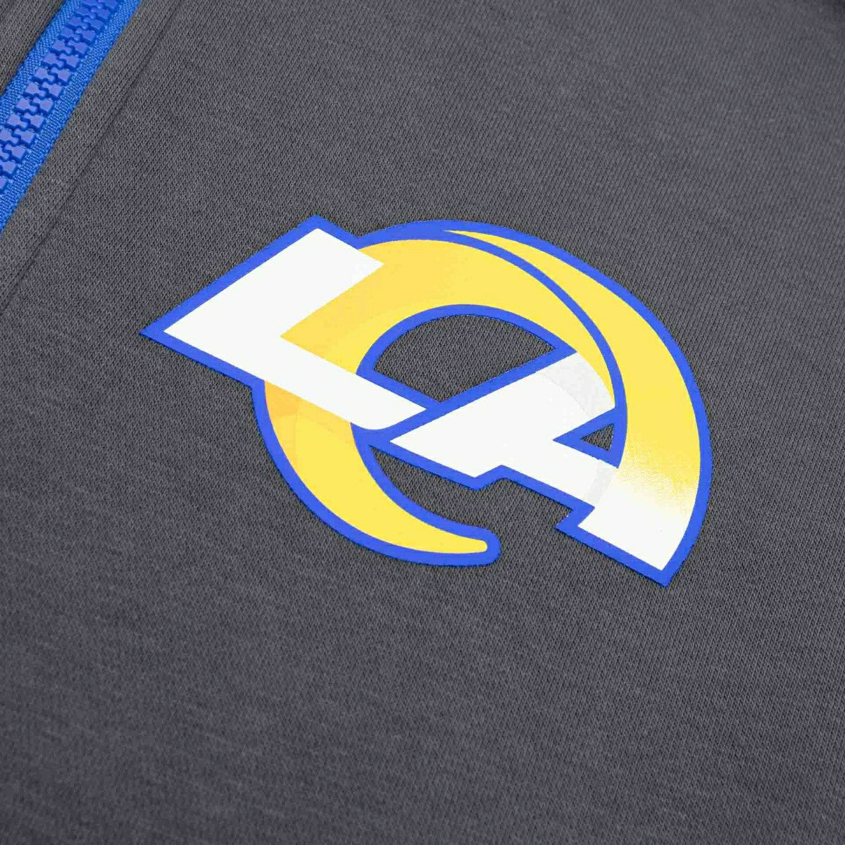 Los Angeles Rams Playbook NFL Full-Zip Fleece Hoodie Anthracite - Taass on sale