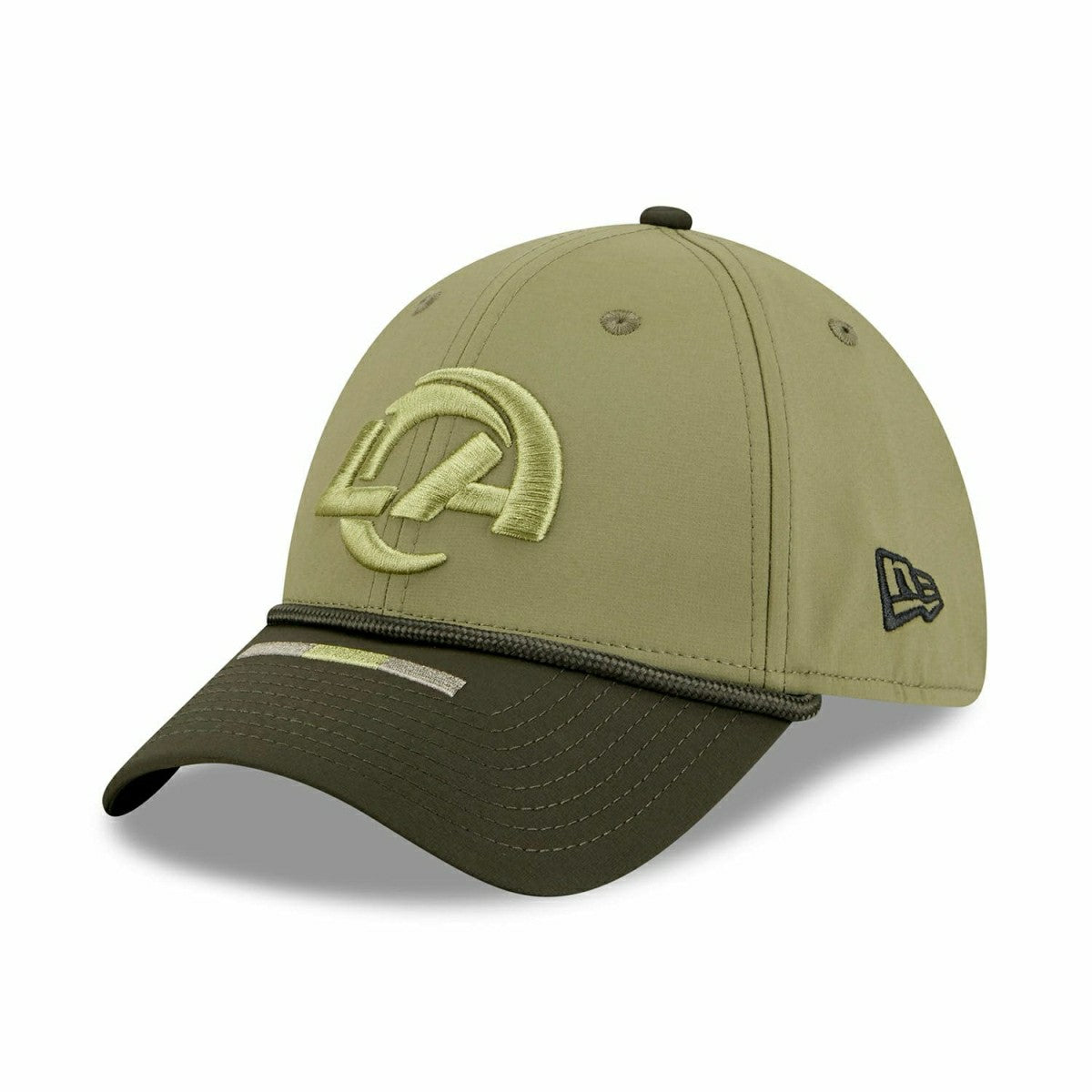 Los Angeles Rams 2025 NFL Salute to Service 39THIRTY Flex Cap Olive - Taass for sale