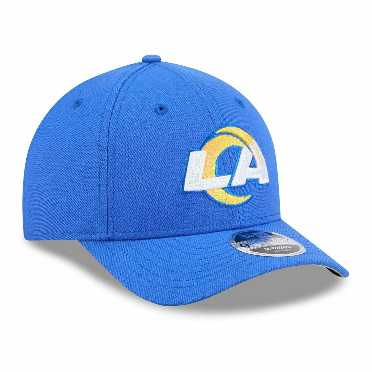 Los Angeles Rams NFL Team Logo New Era 9FORTY M-Crown Snapback Cap Blue - Taass for sale
