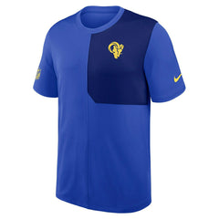 Los Angeles Rams 2025 NFL Sideline Nike Dri-FIT Coach UV Top Blue - Taass on sale