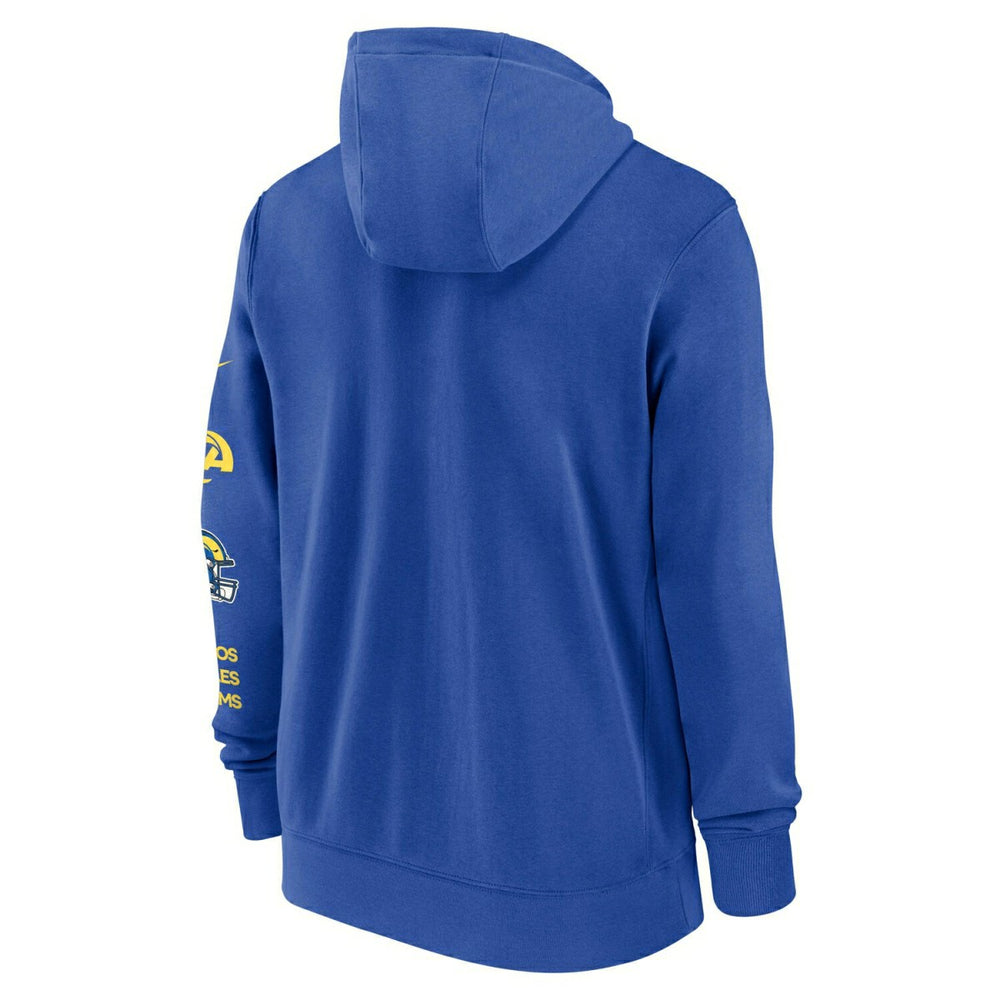 Los Angeles Rams Full-Zip Nike Club Fleece Hoodie Blue - Taass Online