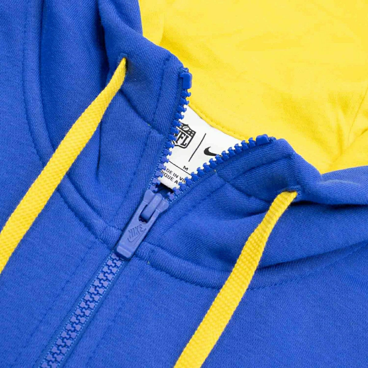 Los Angeles Rams Full-Zip Nike Club Fleece Hoodie Blue - Taass Online