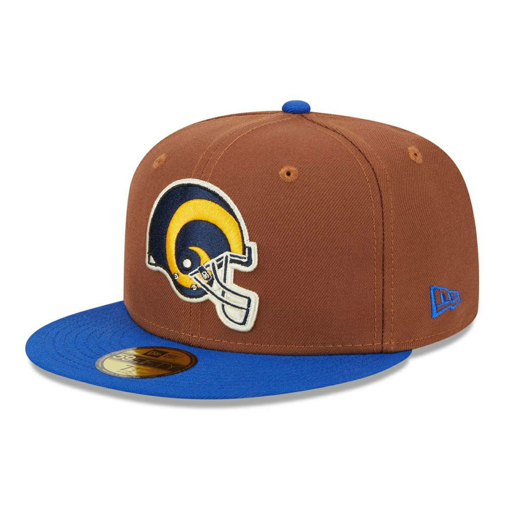 Los Angeles Rams Harvest New Era 59FIFTY Fitted NFL Cap Brown - Taass on sale