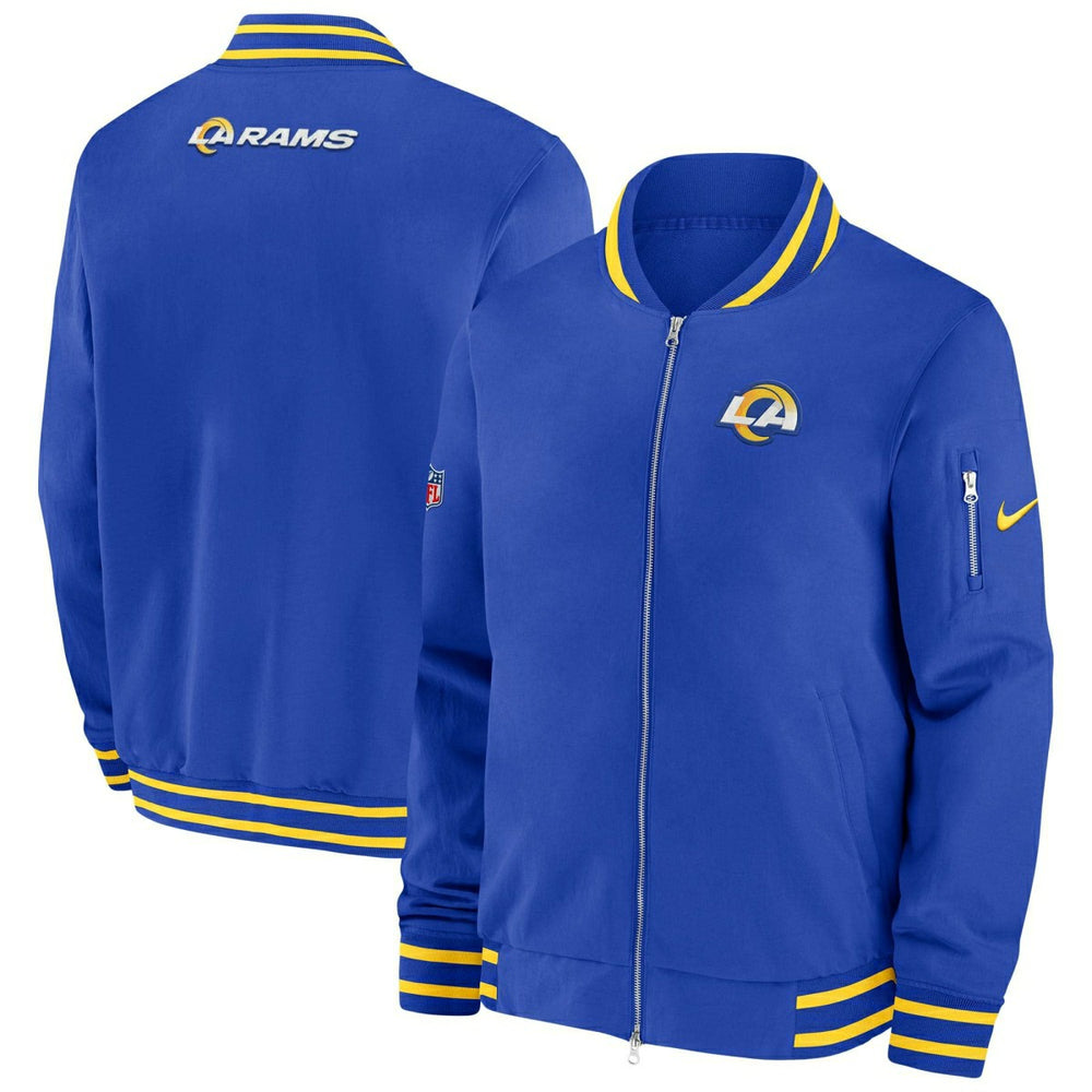Los Angeles Rams NFL Sideline Nike Coach Bomber Jacket - Taass sale