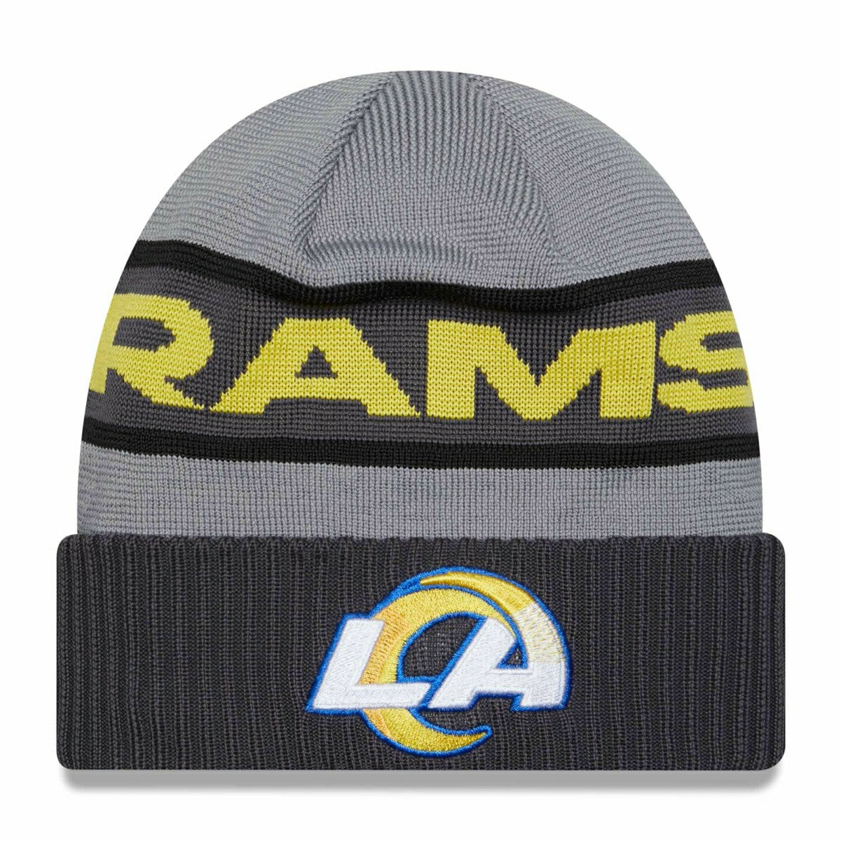 Los Angeles Rams 2023 NFL Sideline New Era Tech Knit Beanie Gray - Taass for sale
