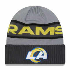 Los Angeles Rams 2023 NFL Sideline New Era Tech Knit Beanie Gray - Taass for sale
