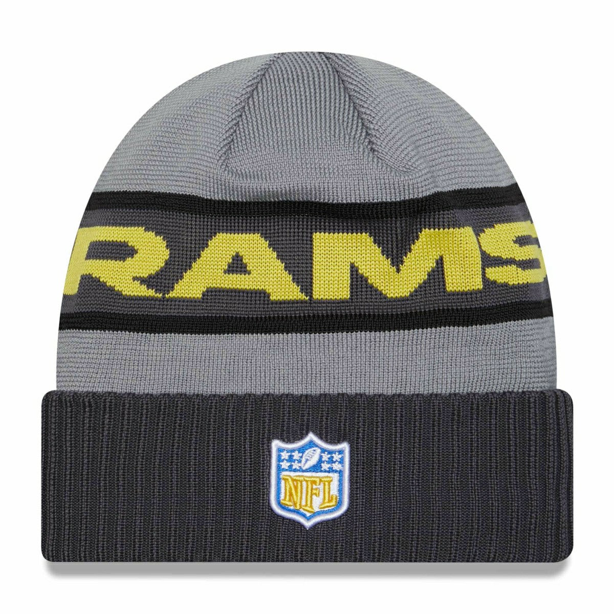 Los Angeles Rams 2023 NFL Sideline New Era Tech Knit Beanie Gray - Taass for sale