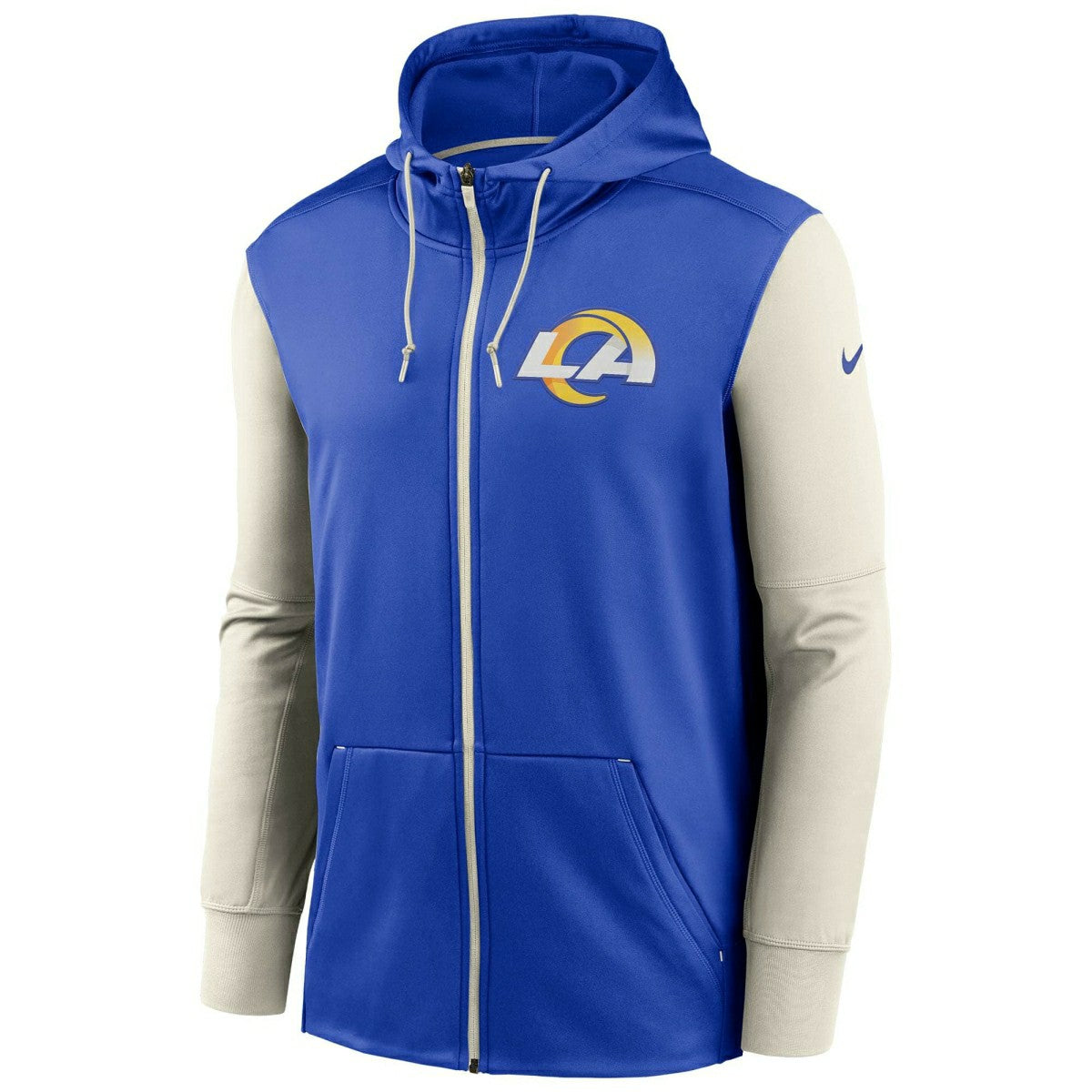 Los Angeles Rams Two-Tone Nike Therma NFL Full-Zip Hoodie - Taass Online