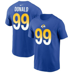 Aaron Donald #99 Los Angeles Rams Nike Player NFL T-Shirt Blue - Taass for sale