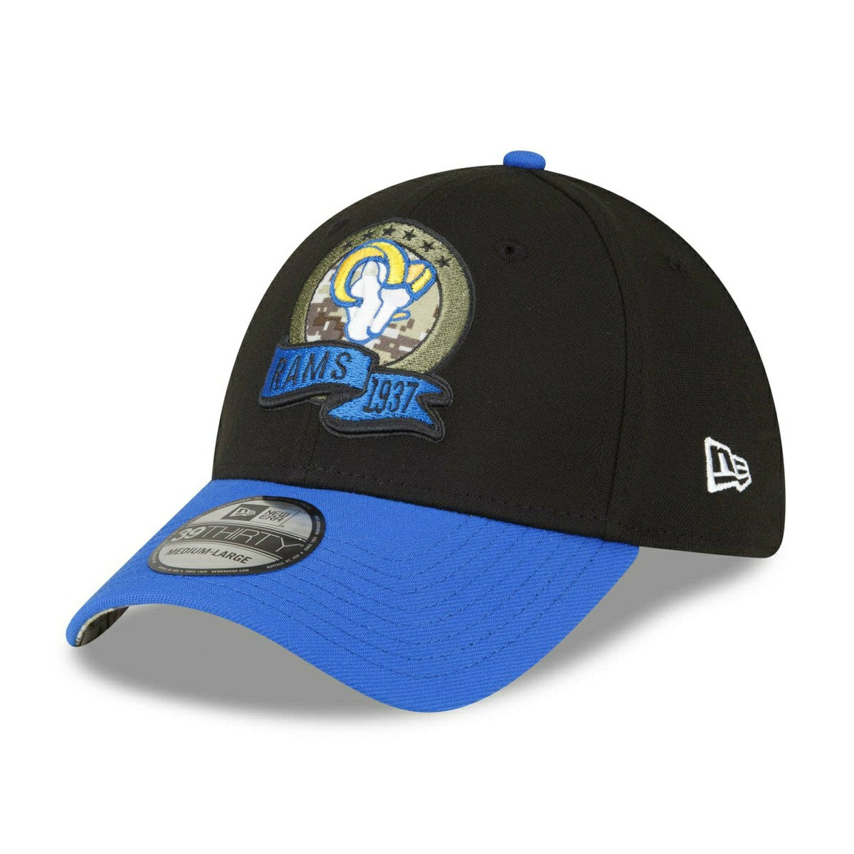 Los Angeles Rams 2022 NFL On-Field Salute to Service New Era 39THIRTY Flex Cap - Taass US