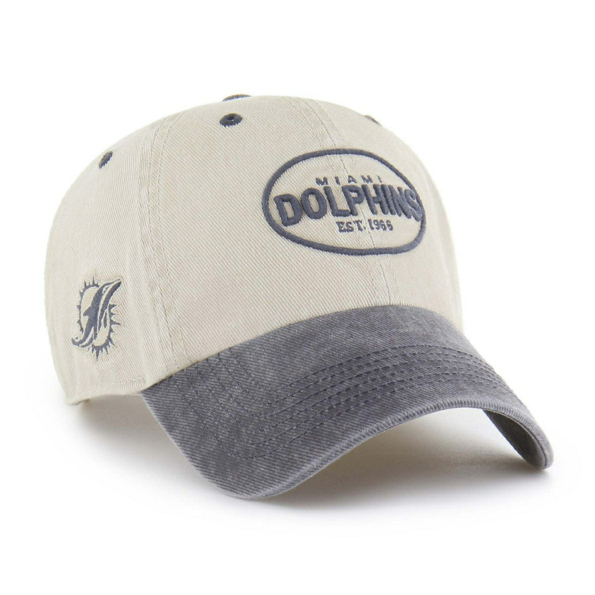 Miami Dolphins '47 Breaking Trail Clean Up Adjustable NHL Cap Natural/Gray - Taass US