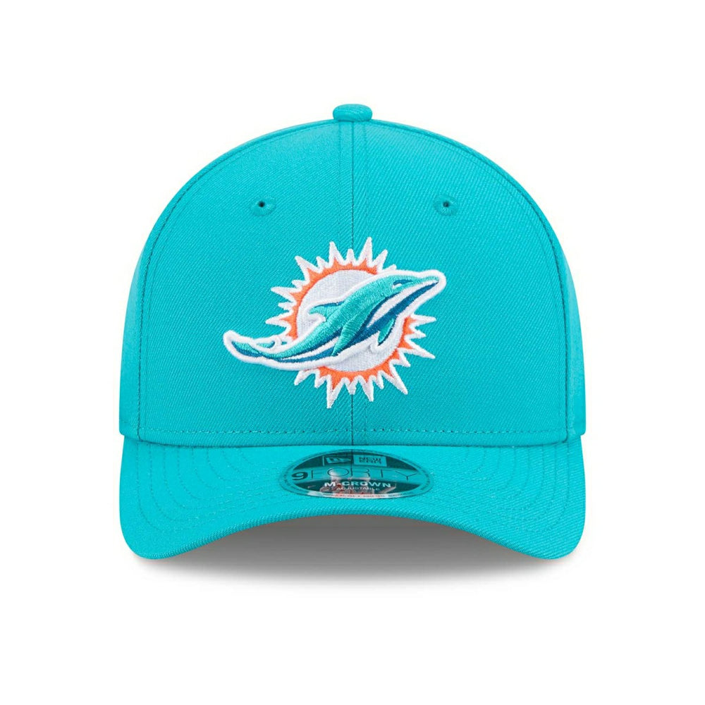 Miami Dolphins NFL Team Logo New Era 9FORTY M-Crown Snapback Cap Aqua - Taass sale