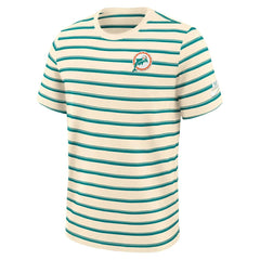 Miami Dolphins Rewind Striped Club NFL T-Shirt - Taass sale