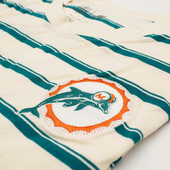 Miami Dolphins Rewind Striped Club NFL T-Shirt - Taass sale