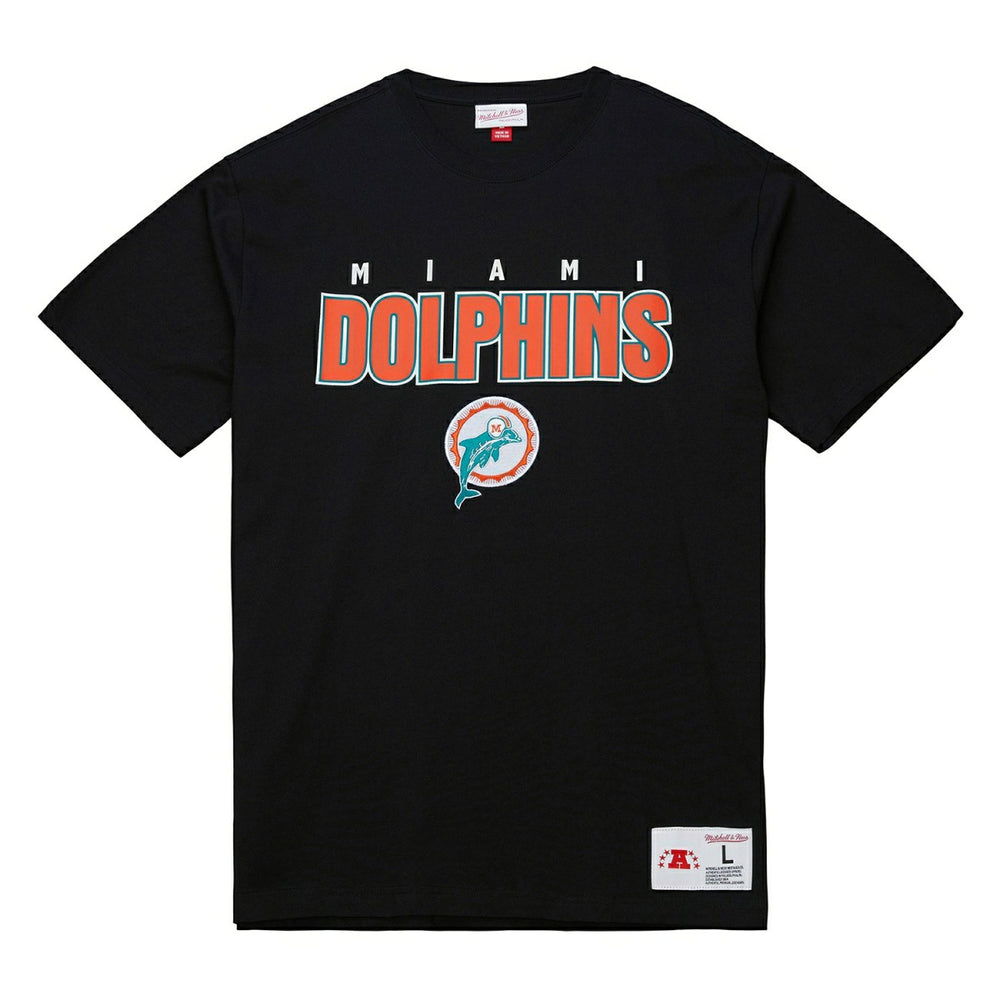 Miami Dolphins NFL Throw it Back T-Shirt Black - Taass on sale