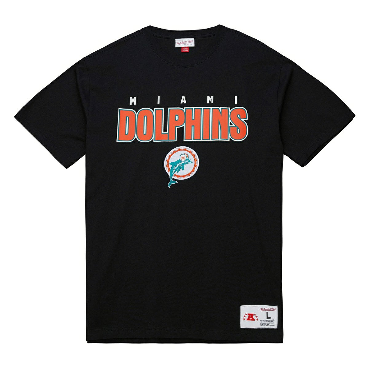 Miami Dolphins NFL Throw it Back T-Shirt Black - Taass on sale