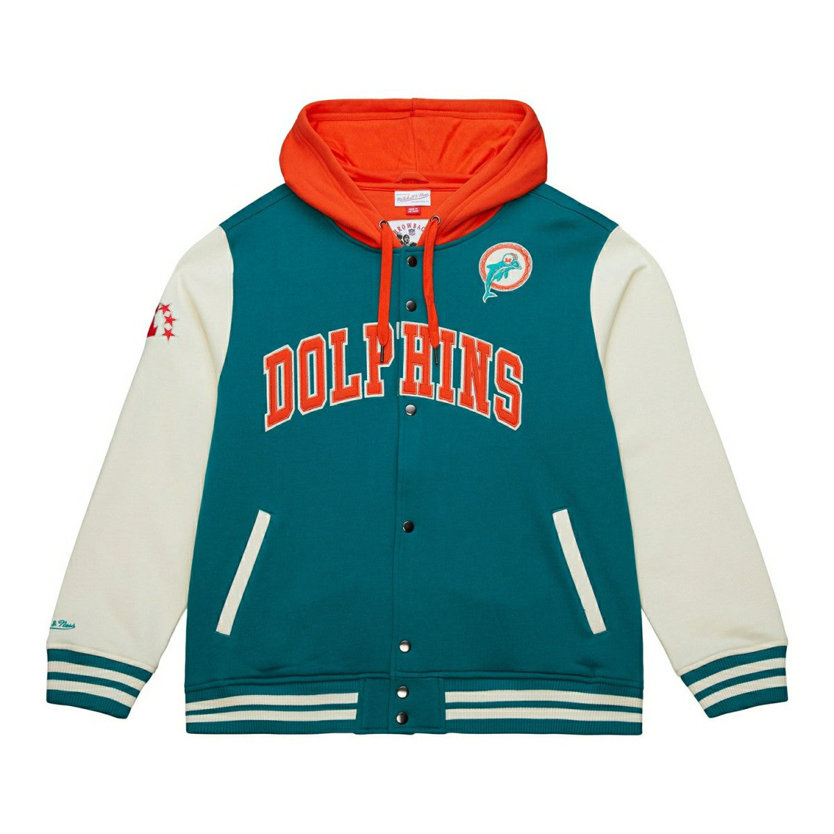Miami Dolphins Courtside Fleece Full-Snap NFL Jacket - Taass sale