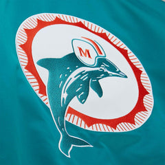 Miami Dolphins Throw it Back Heavyweight Satin NFL Jacket Aqua - Taass for sale