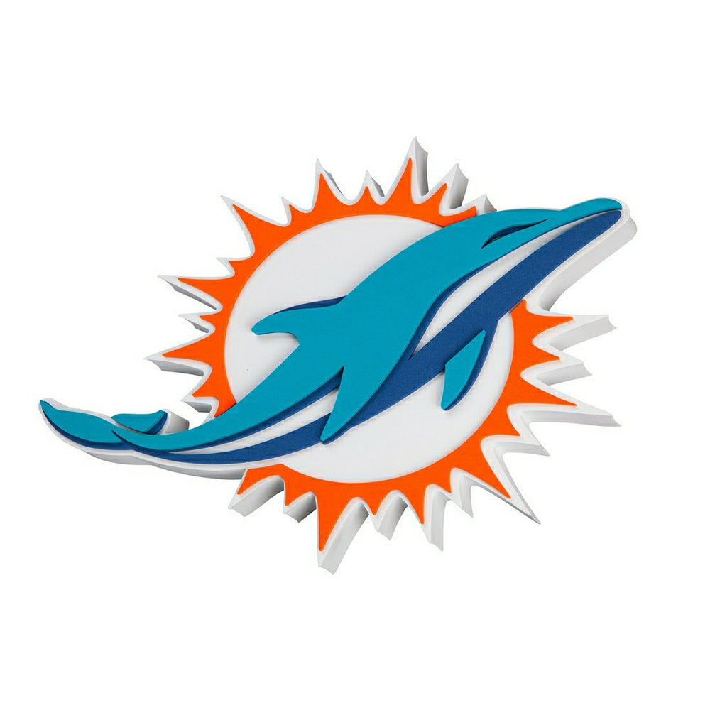 Miami Dolphins NFL 3D Foam Logo Wall Sign - Taass discount