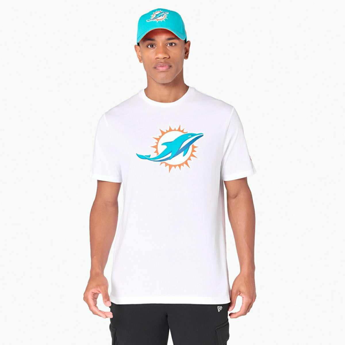 Miami Dolphins Team Logo Football NFL T-Shirt - Taass US