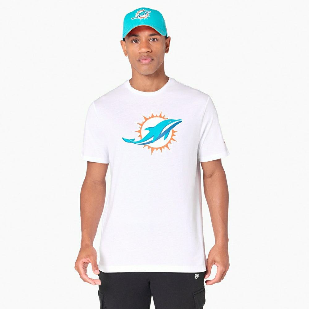 Miami Dolphins Team Logo Football NFL T-Shirt - Taass US