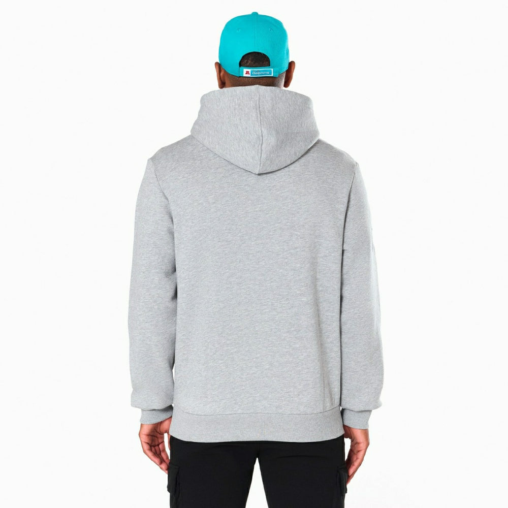 Miami Dolphins Logo Hoodie NFL Sweatshirt Grey - Taass on sale