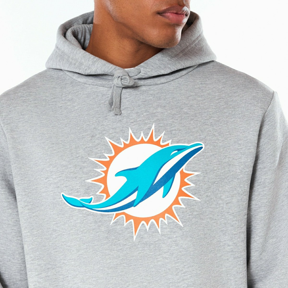 Miami Dolphins Logo Hoodie NFL Sweatshirt Grey - Taass on sale