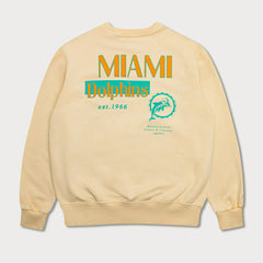 Miami Dolphins L&L '96 Classics NFL Crewneck Sweater Beige - Taass sale