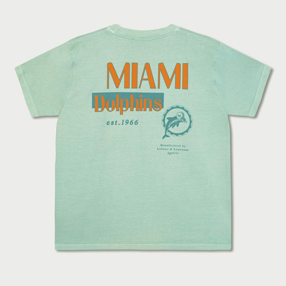 Miami Dolphins L&L '89 Classics NFL T-Shirt Mint Green - Taass Online