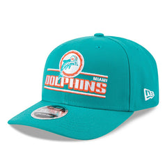 Miami Dolphins Historic Logo NFL Stated 9SEVENTY Stretch-Snap Cap Aqua - Taass US