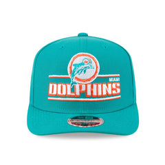 Miami Dolphins Historic Logo NFL Stated 9SEVENTY Stretch-Snap Cap Aqua - Taass US