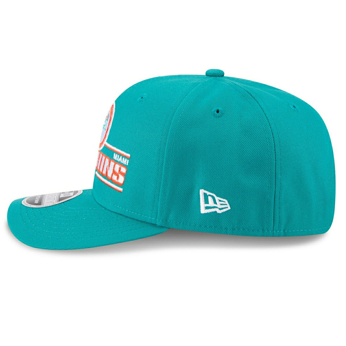 Miami Dolphins Historic Logo NFL Stated 9SEVENTY Stretch-Snap Cap Aqua - Taass US