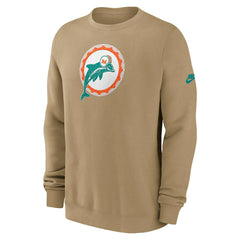 Miami Dolphins Swing Pass NFL Rewind Club Crew Beige - Taass Online