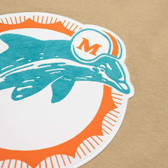 Miami Dolphins Swing Pass NFL Rewind Club Crew Beige - Taass Online